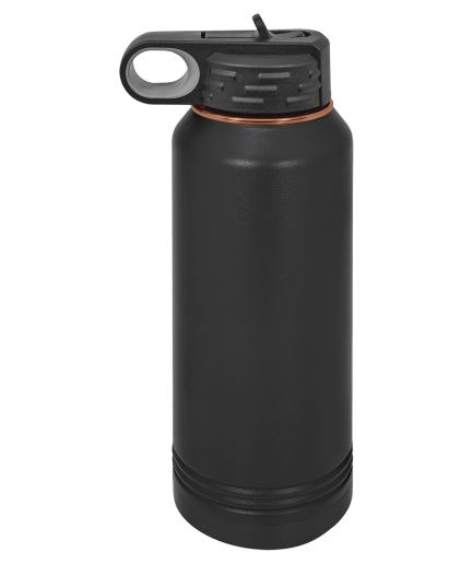 Polar Camel 32oz Black/Rose GoldION-Plated Water Bottle