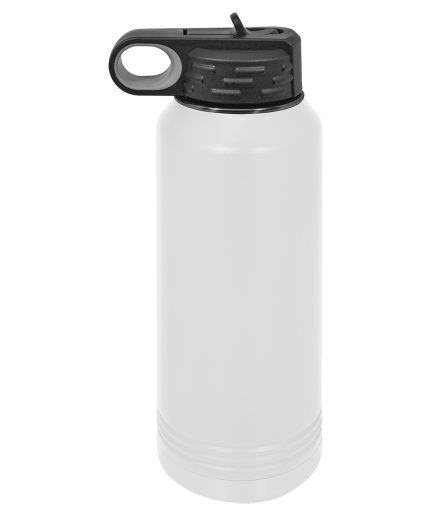 Polar Camel 32oz White/Ghost Balck ION-Plated Water Bottle