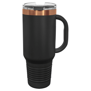Polar Camel 40oz Black/Rose Gold ION-Plated Travel Mug