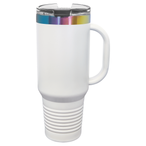 Polar Camel 40oz White/Prism ION-Plated Travel Mug