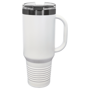 Polar Camel 40oz White/Ghost Black ION-Plated Travel Mug
