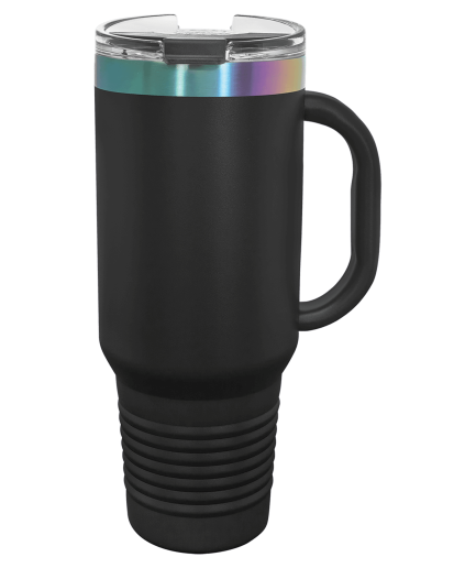 Polar Camel 40oz Black/Prism ION-Plated Travel Mug