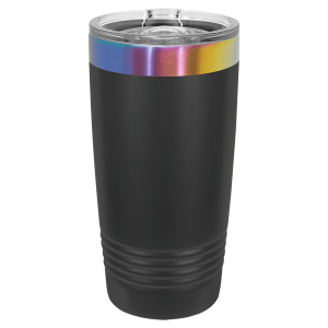 Polar Camel 20oz Black/Prism ION-Plated Ringneck Tumbler