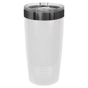 Polar Camel 20oz White/Ghost Black ION-Plated Ringneck Tumbler