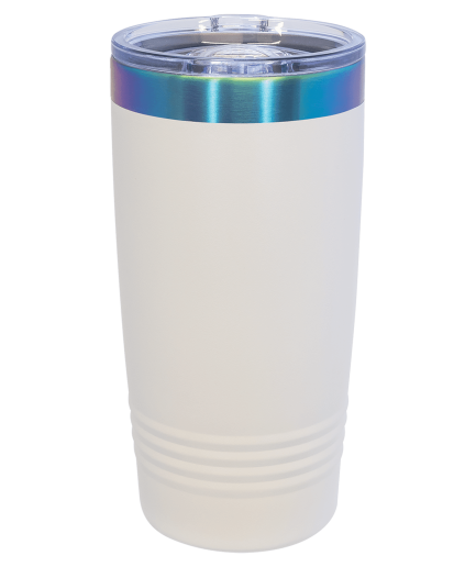 Polar Camel 20oz White/Prism ION-Plated Ringneck Tumbler
