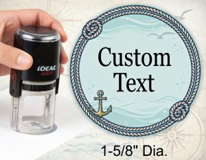 Self-Inking Custom Round Stamp – 1-5/8" Diameter