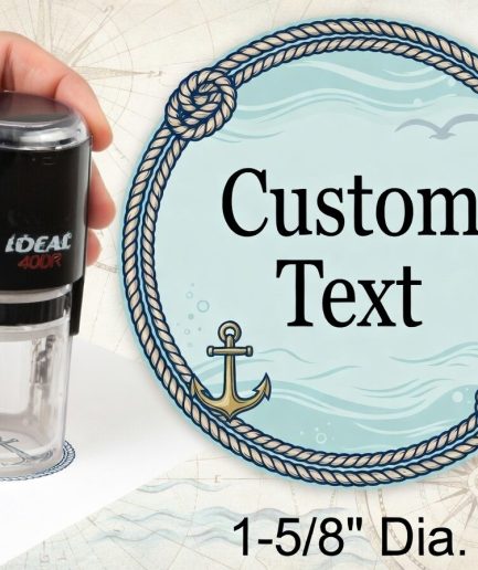 Self-Inking Custom Round Stamp – 1-5/8" Diameter