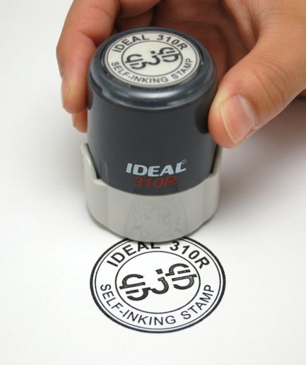  Self-Inking Custom Round Stamp – 1¼" Diameter